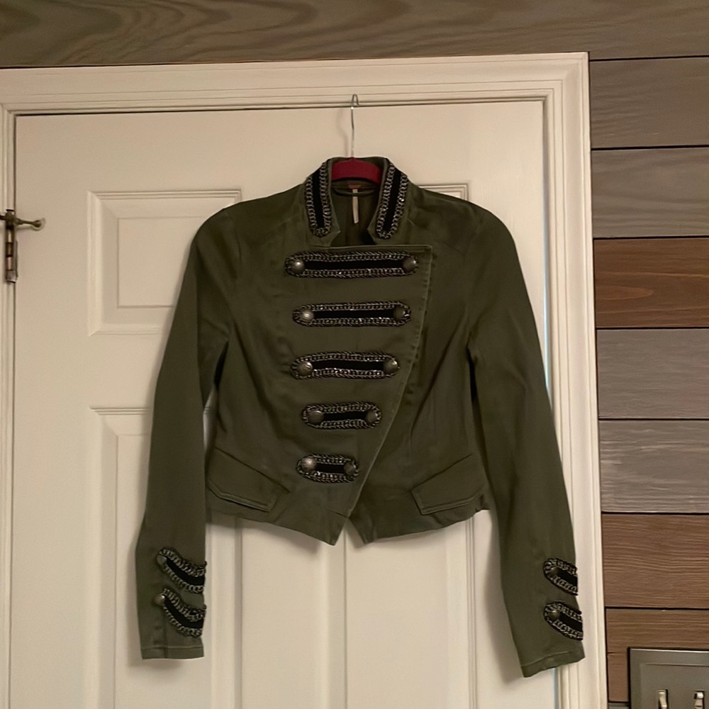 Free People cropped army jacket